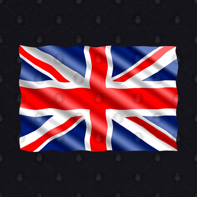 Flag of UK by gold package